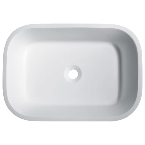 LS-AZ301 - ANZZI Ajeet Solid Surface Vessel Sink in White