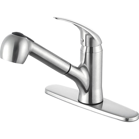 KF-AZ204BN - ANZZI Del Acqua Single-Handle Pull-Out Sprayer Kitchen Faucet in Brushed Nickel