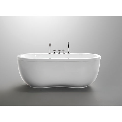 FT-AZ097 - ANZZI Bawris Series 5.42 ft. Freestanding Bathtub in White