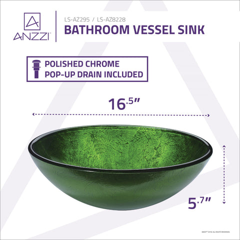 ANZZI Gardena Series Deco-Glass Vessel Sink