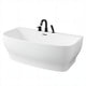 Bank Series 65 in. x 31 in. Flat Bottom Acrylic Freestanding Soaking Bathtub with Center Drain and Faucet