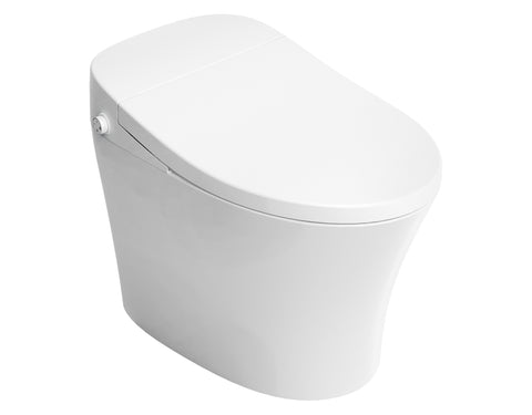 ANZZI ENVO Vail Elongated 1.28 GPF Smart Bidet Toilet in White with Remote Control, Heated Seat, Auto Flush, and Water Filter