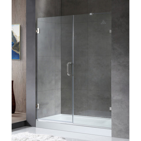 SD-AZ8073-01CH - ANZZI Makata Series 60 in. by 72 in. Frameless Hinged Alcove Shower Door in Polished Chrome with Handle