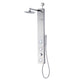Beverly Series 43 in. 3-Jetted Shower Tower with Heavy Rain Shower and Body Jets and Spray Wand in Brushed Nickel