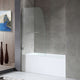 ANZZI 5 ft. Acrylic Rectangle Tub With 34 in. by 58 in. Frameless Hinged Tub Door