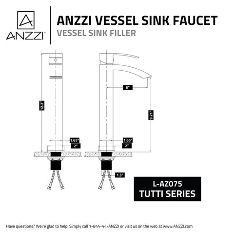 ANZZI Tutti Single Hole Single-Handle Bathroom Faucet