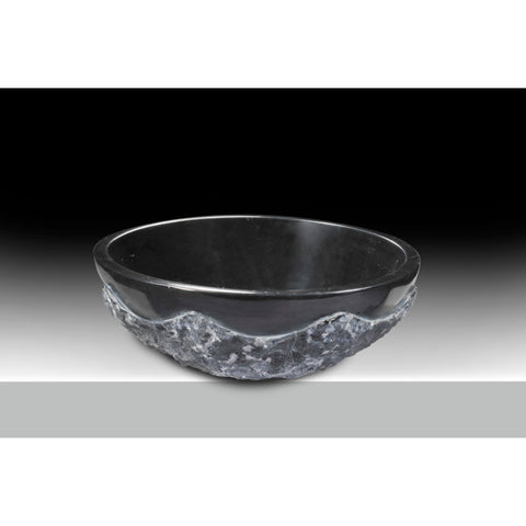 ANZZI Diver Vessel Sink in Black Jade