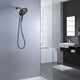 ANZZI Magnetic Valkyrie Multi-Spray Retro-Fit 7.48 in. Dual Wall Mount Fixed and Handheld Shower Head with Magna-Diverter