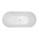 ANZZI Chand 67 in. Acrylic Flatbottom Freestanding Bathtub in White