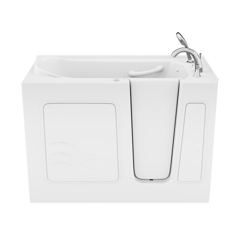 ANZZI Value Series 26 in. x 53 in. Right Drain Quick Fill Walk-In Air Tub in White