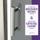 48 in. x 72 in. Framed Shower Door with TSUNAMI GUARD in Brushed Nickel