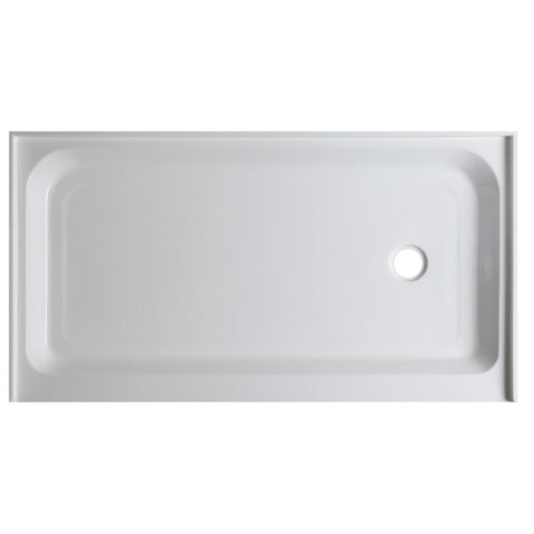 ANZZI Tier 36 x 60 in. Single Threshold Shower Base in White