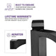 ANZZI Revere Series Single Hole Single-Handle Low-Arc Bathroom Faucet