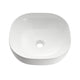 Siena Series 17 in. Ceramic Rounded Vessel Square Bathroom Sink Basin in White