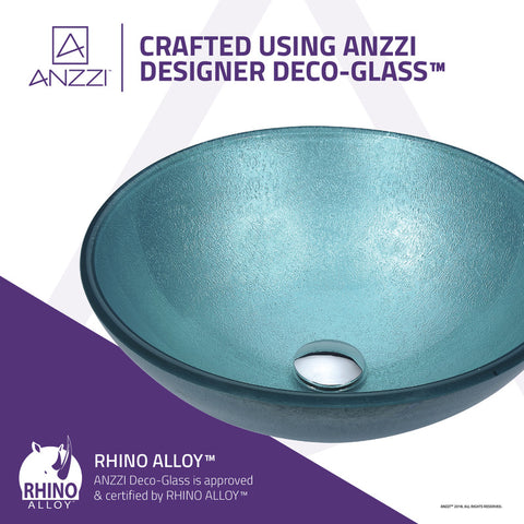 ANZZI Posh Series Deco-Glass Vessel Sink