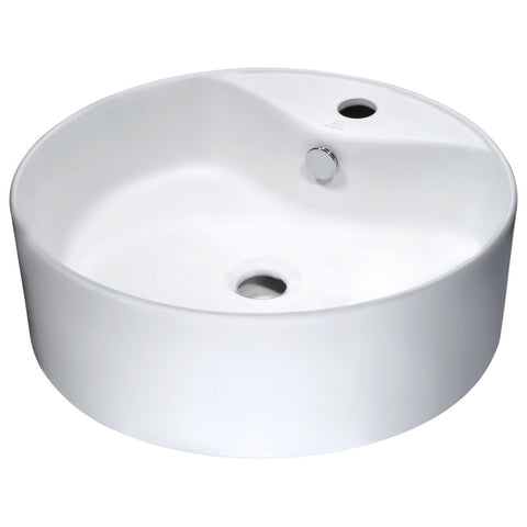 ANZZI Vitruvius Series Ceramic Vessel Sink in White