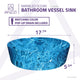 ANZZI Marbled Series Ceramic Vessel Sink in Marbled Ocean Finish