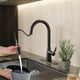 Modern 16 in. 1-Handle Touchless Pull-Down Kitchen Faucet in Matte Black with Motion Sensor and Dual Spray Modes