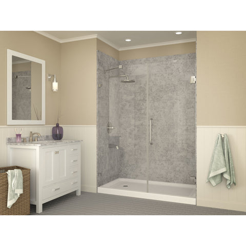 SB-AZ03LD - ANZZI Tier 32 x 60  in. Left Drain Single Threshold Shower Base in White