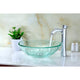 LS-AZ065 - ANZZI Vieno Series 17 in. Bathroom Vessel Sink with Scratch-Tough and Stain-Resistant Non-Porous Surface in Clear Floral Glass