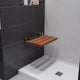 Leisure 20 in. Teak Wall Mounted Folding Shower Seat