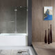 ANZZI 5 ft. Acrylic Rectangle Tub With 48 in. by 58 in. Frameless Hinged Tub Door