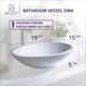 ANZZI Egret Series Deco-Glass Vessel Sink in White