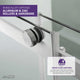 Stellar Series Sliding Frameless Shower Door  with Alcove Shower Base