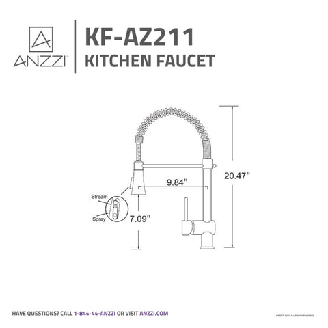 ANZZI Carriage Single Handle Standard Kitchen Faucet