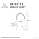 Carriage Series Single Handle Deck Mount Standard Kitchen Faucet in Brushed Nickel Finish with Ceramic Disk Included