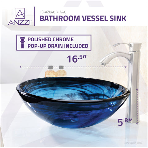 ANZZI Soave Series Deco-Glass Vessel Sink