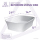 ANZZI Ajeet Solid Surface Vessel Sink in White