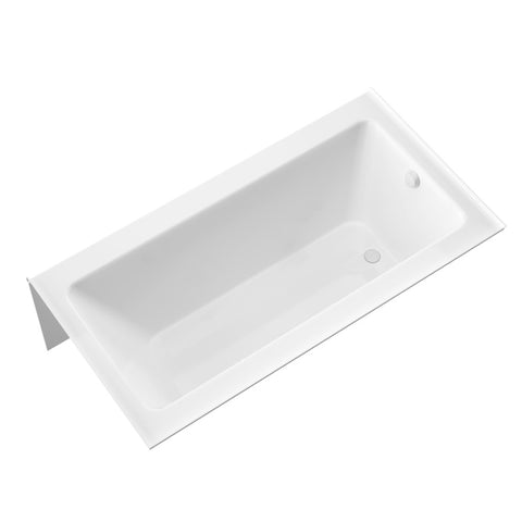 ANZZI 60 in. L x 32 in. W x 83 in. H Left Drain White Rectangular Tub with Frameless Sliding Tub Door in Matte Black Finish