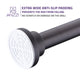 ANZZI 48-88 Inches Shower Curtain Rod with Shower Hooks