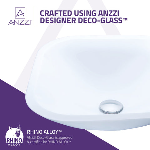 ANZZI Egret Series Vessel Sink in White