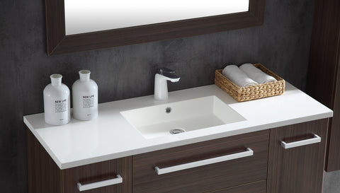 Conques 48 in. W x 20 in. H Bathroom Vanity in Rich Brown