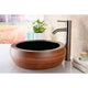 LS-AZ190 - ANZZI Regalia Series Vessel Sink in Black/Swirled Fusion