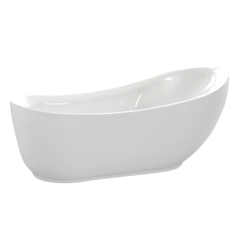 FTAZ090-52B-63 - ANZZI Talyah 71 in. Acrylic Soaking Bathtub with Tugela Faucet and Cavalier 1.28 GPF Toilet