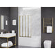 SD-AZ16-01MBBG - ANZZI 56-in. x 33-in. Accordion-Style Bathtub Shower Door in Matte Black & Brushed Gold