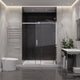 48 in. x 76 in. Frameless Sliding Shower Door with Handle in Chrome