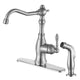 KF-AZ224BN - Highland Single-Handle Standard Kitchen Faucet with Side Sprayer in Brushed Nickel