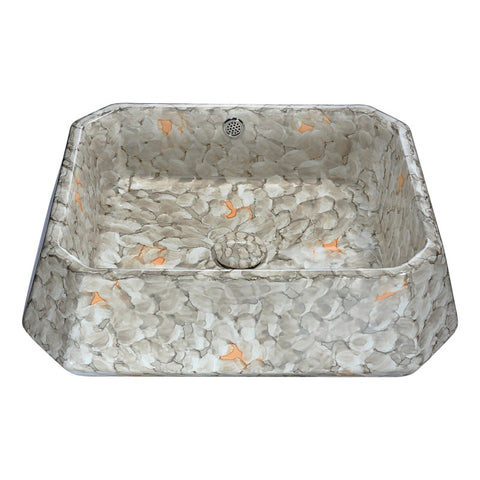 LS-AZ276 - ANZZI Sona Series Ceramic Vessel Sink in Marbled Adobe