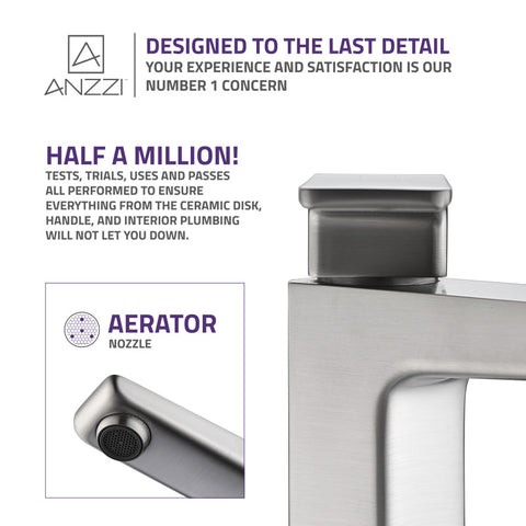 ANZZI Valor Single Hole Single-Handle Bathroom Faucet