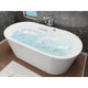 FT-AZ201-R - ANZZI Sofia 5.6 ft. Center Drain Whirlpool and Air Bath Tub in White