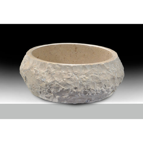 ANZZI Desert Ash Vessel Sink in Classic Cream Marble