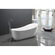 ANZZI Talyah Series 5.92 ft. Freestanding Bathtub in White