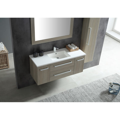 V-CQA033-48 - ANZZI Conques 48 in. W x 20 in. H Bathroom Vanity Set in Rich Gray