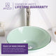 ANZZI Raider Series Deco-Glass Vessel Sink in Lustrous Light Green