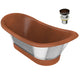 BT-003 - ANZZI Theodosius 68 in. Handmade Copper Double Slipper Flatbottom Non-Whirlpool Bathtub in Polished Antique Copper