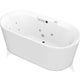 Sofia 5.6 ft. Center Drain Whirlpool and Air Bath Tub in White